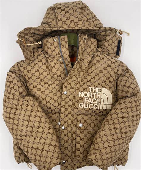 gucci puffer jacket grey|Gucci puffer jacket north face.